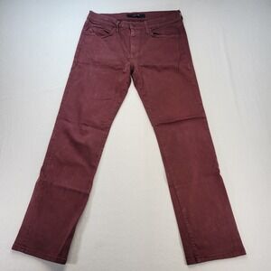 Joe's Jeans Straight Narrow Jeans Mens 33x31 Burgundy Slim Straight Denim